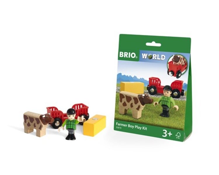 Spielpäckchen Bauer mit Kuh - BRIO 33879