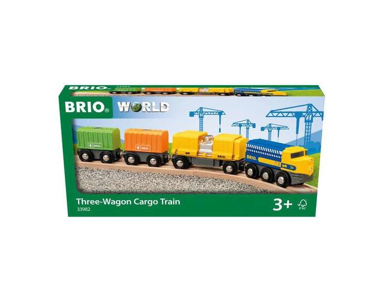 Güterzug mit drei Waggons - BRIO 33982