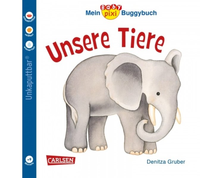 Baby Pixi 44: Mein Baby-Pixi Buggybuch: Unsere Tiere (Softcover) - CARLSEN 05146