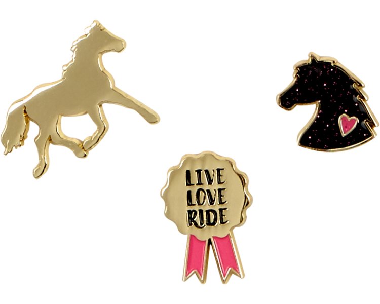 Pins I LOVE HORSES (vergoldet) - SPIEGEL 15219