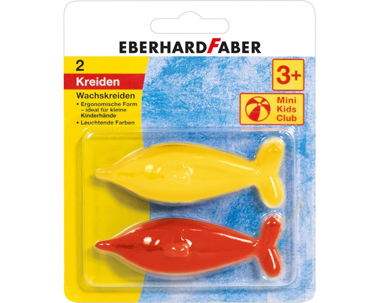 Wachsmalkreide Delfin 2er Blister - EBERHARD 523102