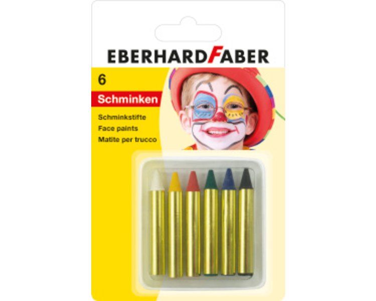 Schminkstifte kurz 6er Blisterkarter - EBERHARD 579106