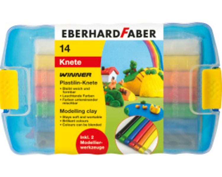 Plastilin-Knete 10er Kunststoffbox - EBERHARD 572010
