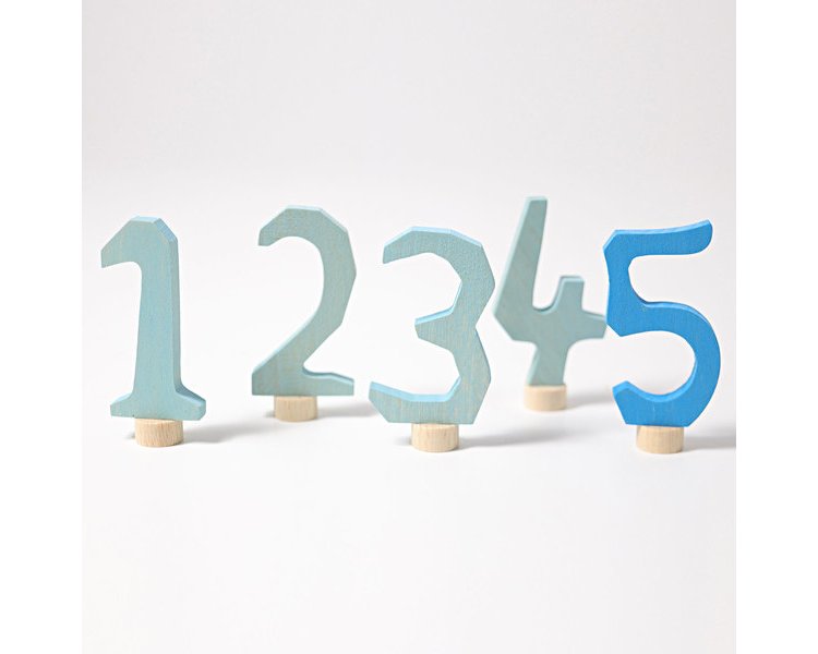 Blaues Zahlenstecker Set 1-5 - GRIMMS 04403