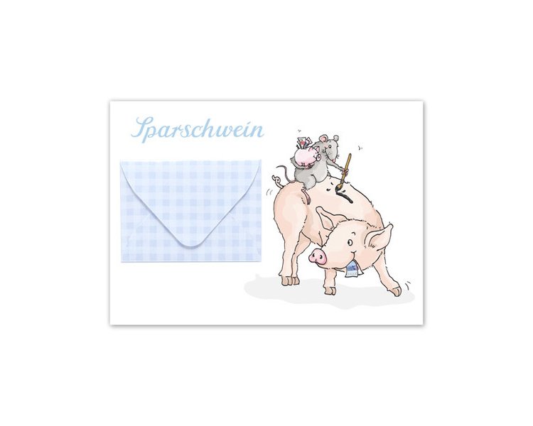 Briefchenkarte Sparschwein - KRIMA 12612