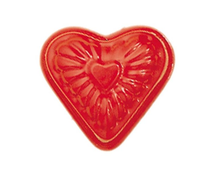 Relief-Sandform Herz, rot, aus Metall - KÄFER 535021