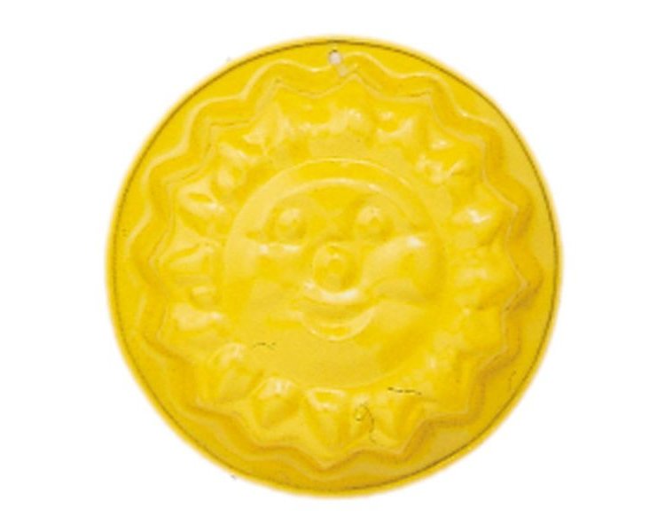 Relief-Sandform Sonne, gelb, aus Metall - KÄFER 535023