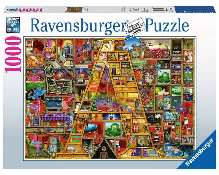 Puzzle 1000 Teile: Awesome Alphabet \"A\" - RAVEN 19891