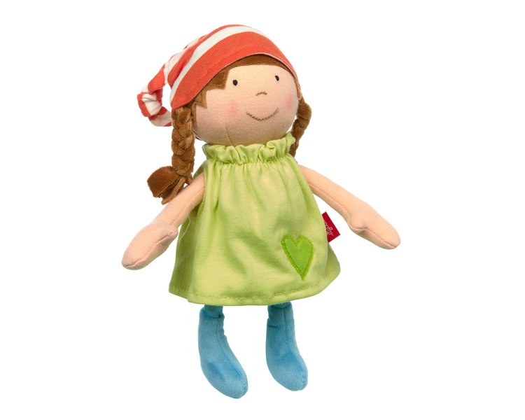 Stoffpuppe Puppe mit Kleid grün - SIGIKID 39410